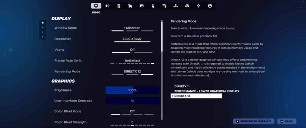 Tune the heavy in-game settings