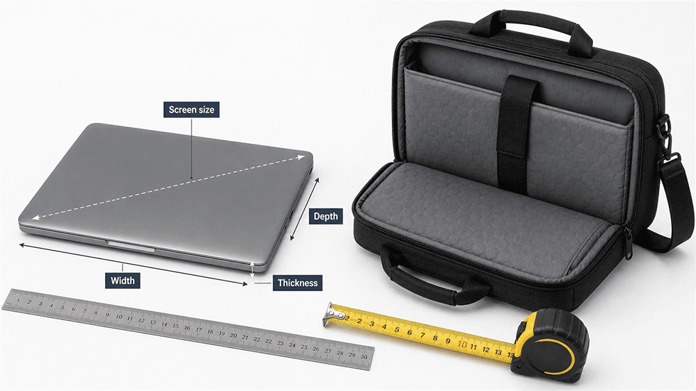 How to use your measurements to buy a bag or sleeve