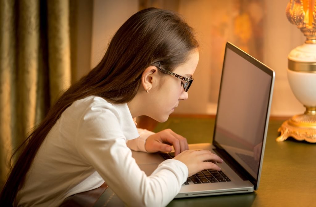 Bring the screen closer to eye level