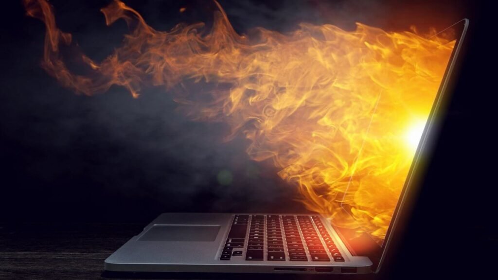 What causes a laptop screen to overheat