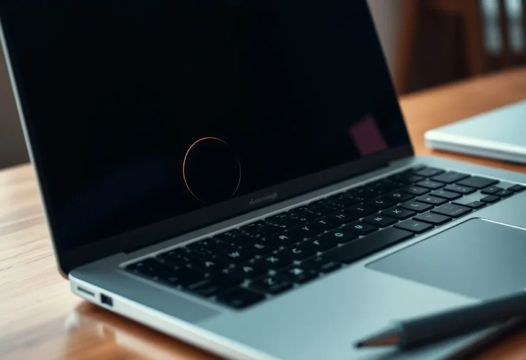 What causes pressure marks on a laptop screen