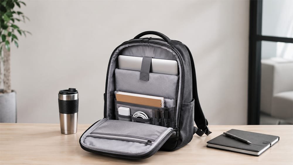 How much weight does a laptop add to a bag with a charger?