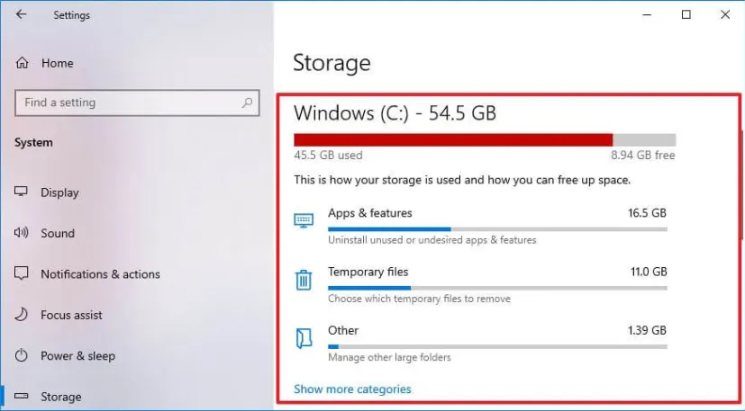 What is taking up space on my laptop?